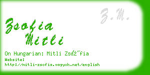 zsofia mitli business card